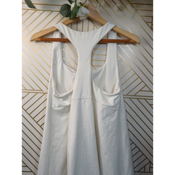 SET ACTIVE Women's White Athletic Dress Sleeveless Shorts Attached Size Large - Picture 5 of 7